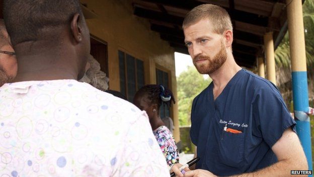 Dr Kent Brantly at the case management center on the campus of ELWA Hospital in Monrovia