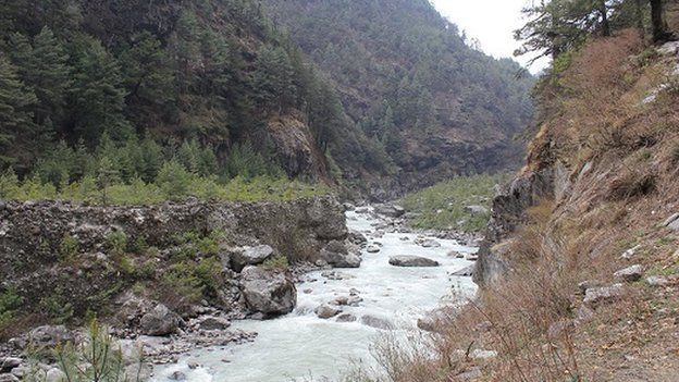 Dudhkosi river in Nepal
