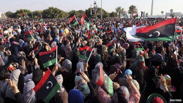 A rally in Benghazi on August 1