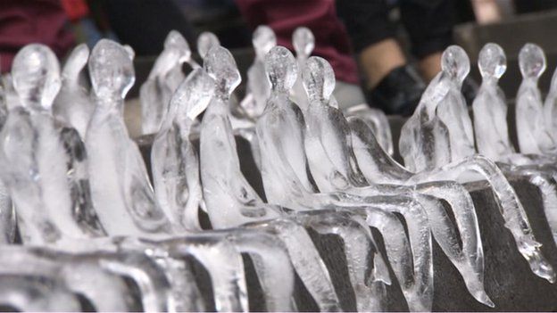 Ice statues