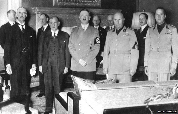 Chamberlain and Hitler conference