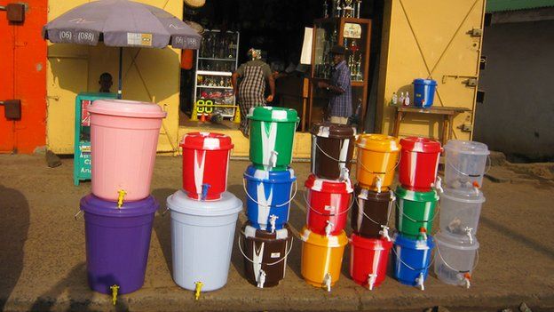 Tap buckets for sale in Monrovia, Liberia