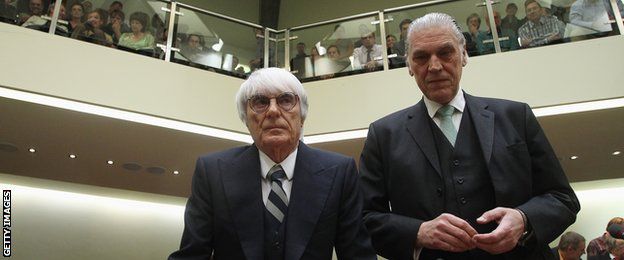 Bernie Ecclestone and his lawyer Sven Thomas