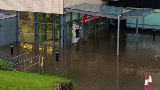 Flooding at Letterkenny General Hospital