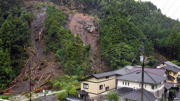 Landslide in Kochi, Japan. 9 Aug 2014