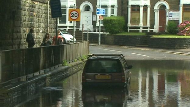 Sunday's heavy rain led to some localised flooding