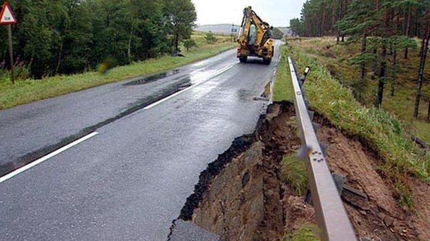 Part of the A938 at Duthil near Carrbridge