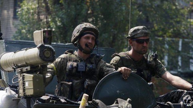 Ukrainian troops in Vuglegirsk, 14 Aug
