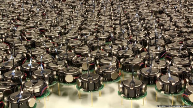 Thousand Strong Robot Swarm Throws Shapes Slowly Bbc News