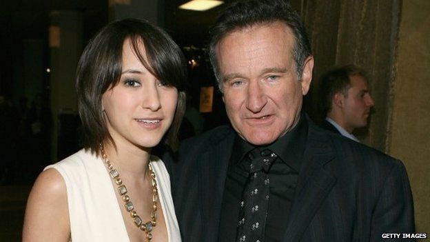 Zelda Williams and Robin Williams backstage during the 33rd Annual People's Choice Awards held at the Shrine Auditorium in Los Angeles, California. 9 January 2007