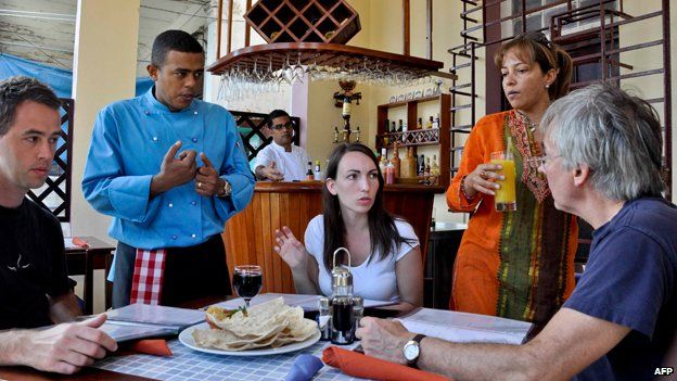 A tourist restaurant in Havana