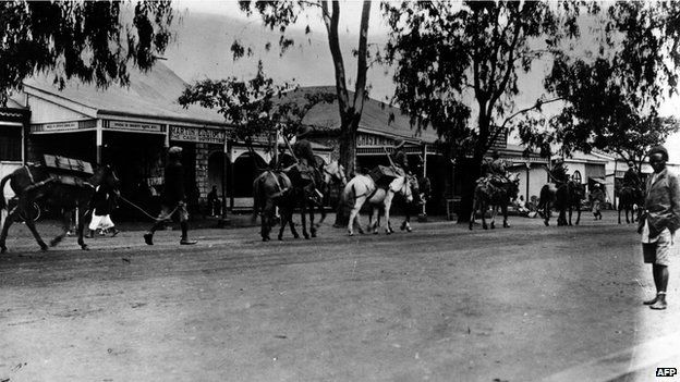 East African Rifles in Nairobi in British East Africa (1 January 1916)