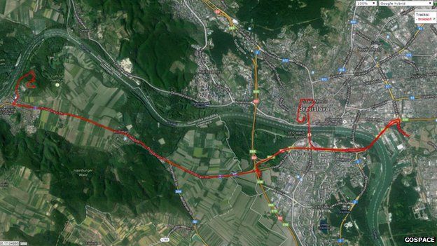 Galileo sat-nav positioning while driving in Slovakia