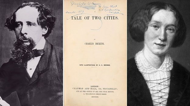 Charles Dickens, George Eliot (Mary Ann Evans) and the signed copy of A Tale of Two Cities