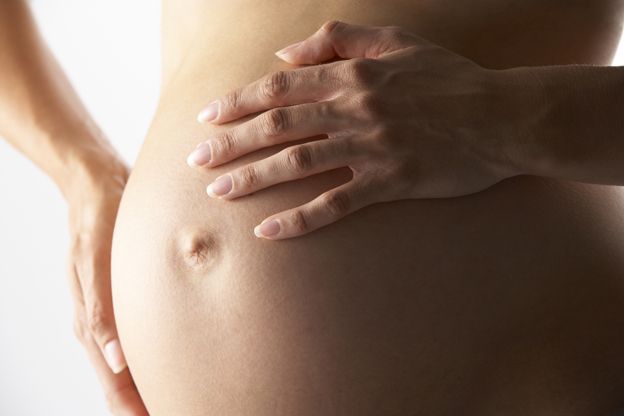 Pregnant woman's stomach