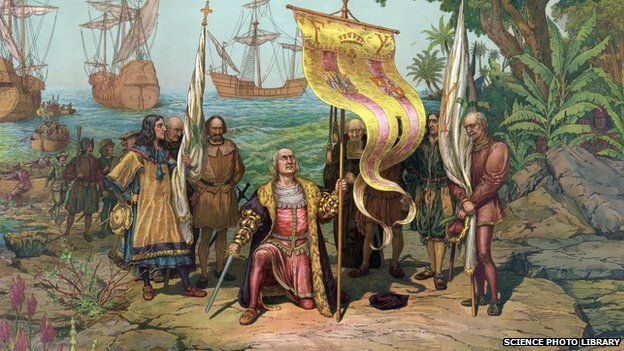 19th-century artwork of the Italian explorer Christopher Columbus