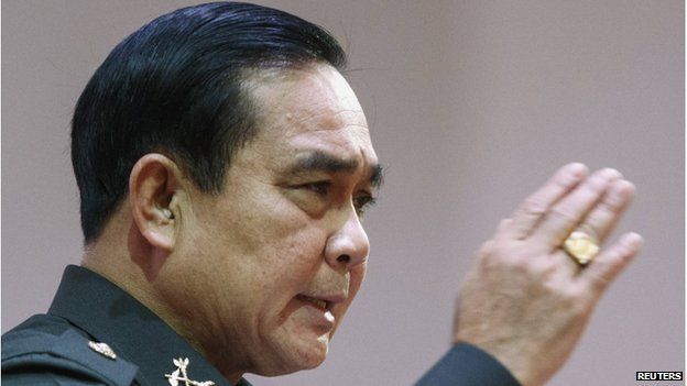 Thai Army chief General Prayuth Chan-ocha speaks during an event titled "The Roadmap for Thailand Reform" at The Army Club in Bangkok, 9 August, 2014
