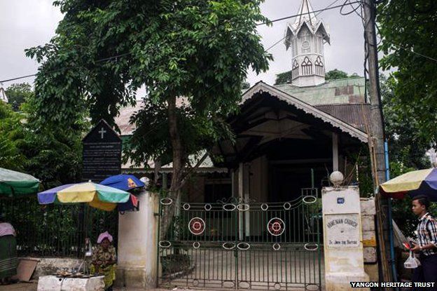 The Armenian church in Yangon