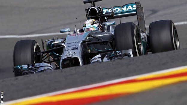 Nico Rosberg was fastest in first practice for the Belgian Grand Prix at Spa