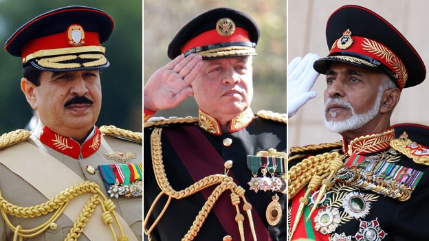 Sheikh Hamad Bin Isa Al Khalifa, King Abdullah, Sultan Qaboos