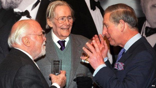Lord Attenborough with Prince Charles and Peter O'Toole, in 2008