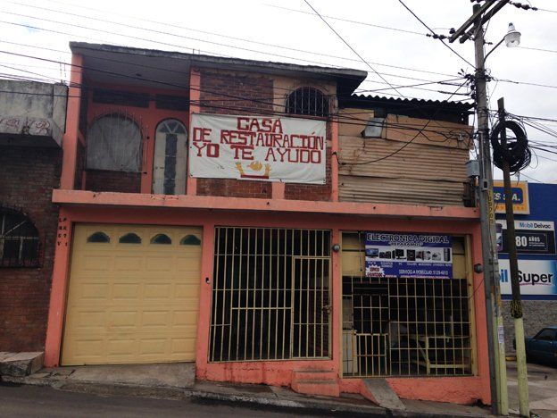 A rehab centre with metal bars on the outside