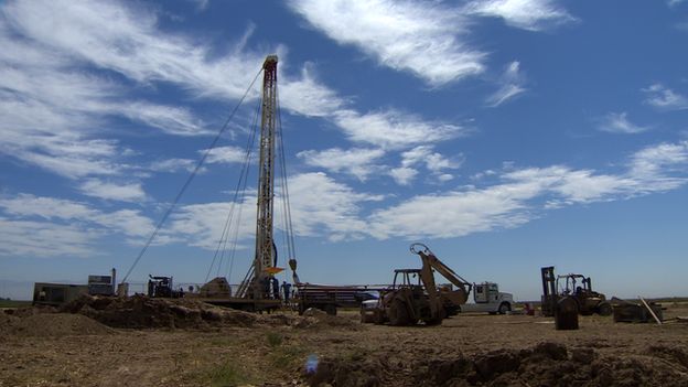 Drilling for water in California