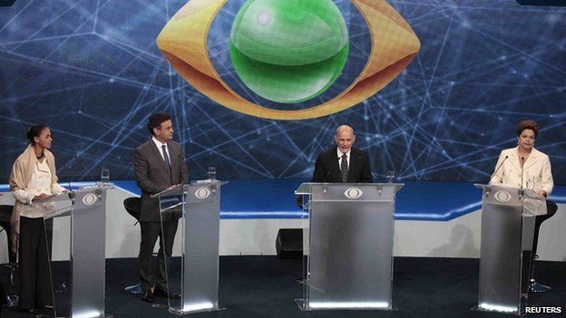 Presidential candidates in TV debate. 26 Aug 2014