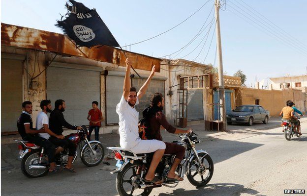 Islamic state supporters in Raqqa Syria 24 August 2014
