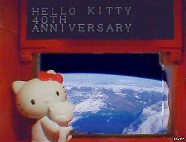 Hello Kitty in space