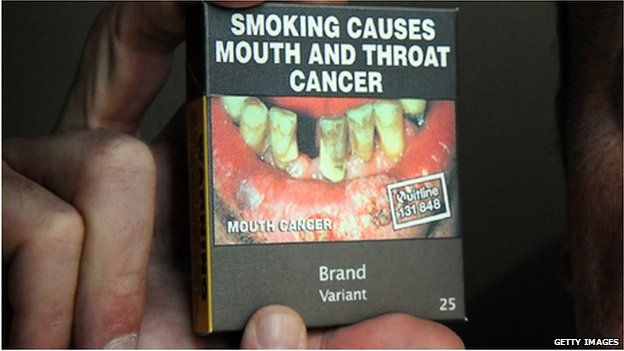 An example of what cigarette packets in Australia now look like