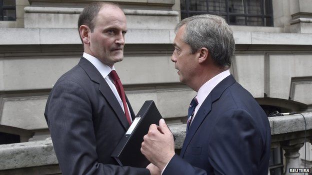 Douglas Carswell (left) and UKIP leader Nigel Farage