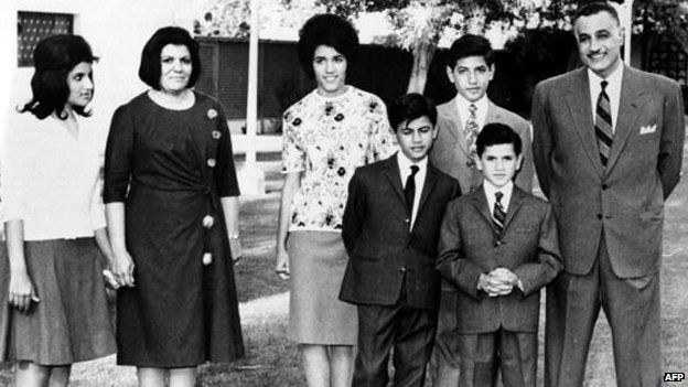 The family of Gamal Abdel Nasser in 1960