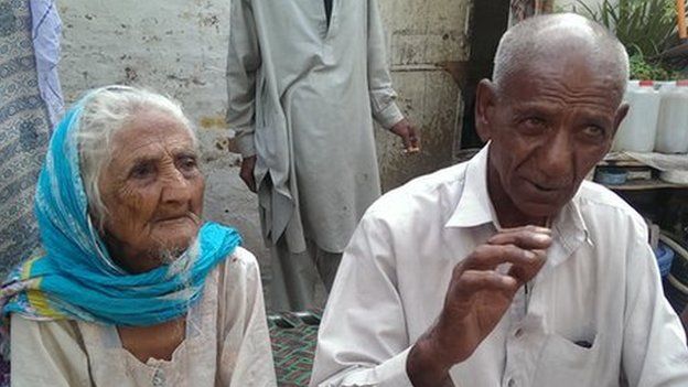 retired government servant Allah Ditta 85 and his mother