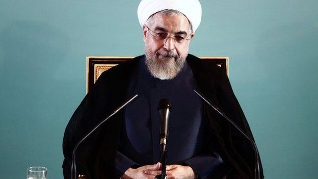hassan rouhani during a press conference in tehran on august 30 2014