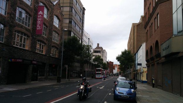 Upper Queen Street in Belfast city centre