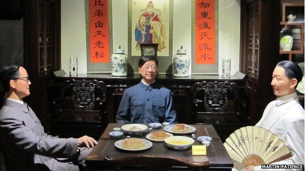 Picture of a display at the roast duck museum in Beijing