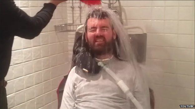 Motor Neurone sufferer Euan does the ice bucket challenge