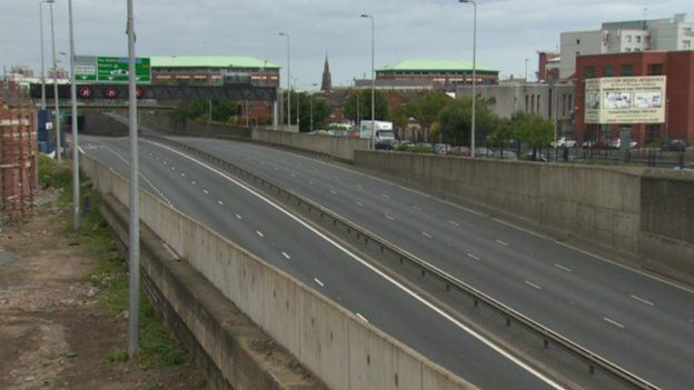 The Westlink has been closed in both directions due to the alert