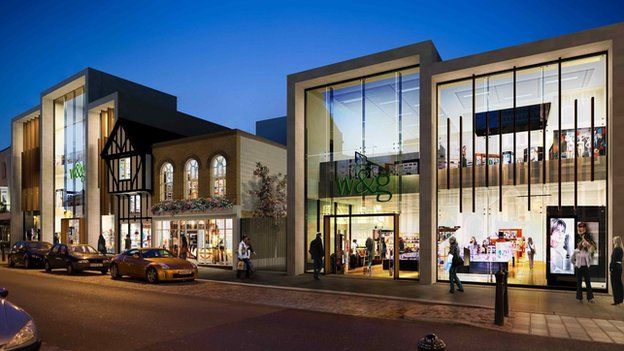 Artist's impression of the redeveloped Williams & Griffin store in Colchester