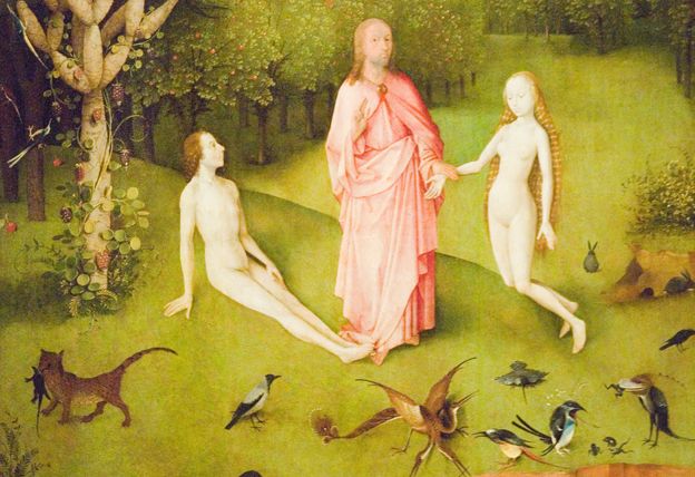Detail from Hieronymus Bosch's painting, The Garden of Earthly Delights