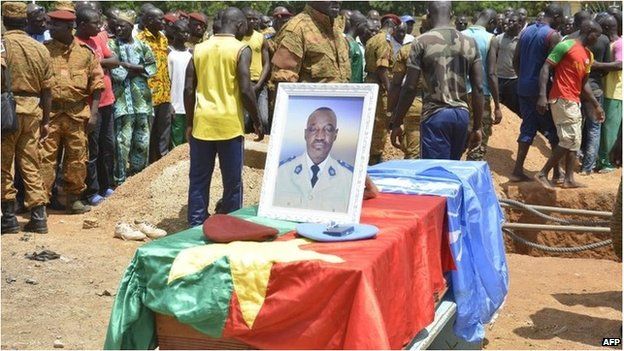 The portrait of a Burkinabè soldier killed in Mali at his funeral (picture from August 24th)