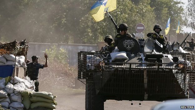 Ukrainian troops near Kramatorsk, Donetsk region