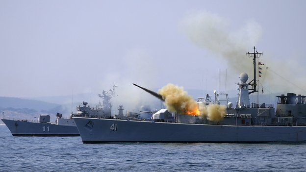 Bulgarian frigate on Nato exercise, 11 July 2014