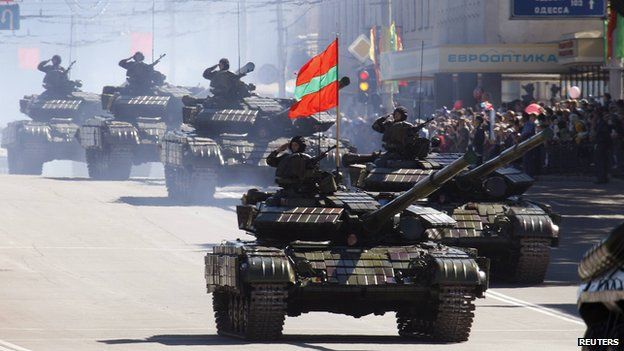 Russian tanks in Tiraspol, Sept 2010