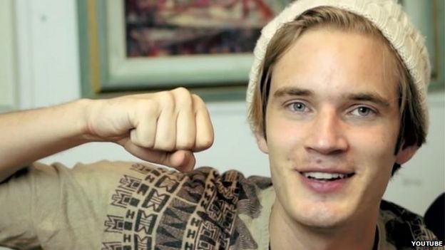 Pewdiepie gives fans his traditional 'bro fist'