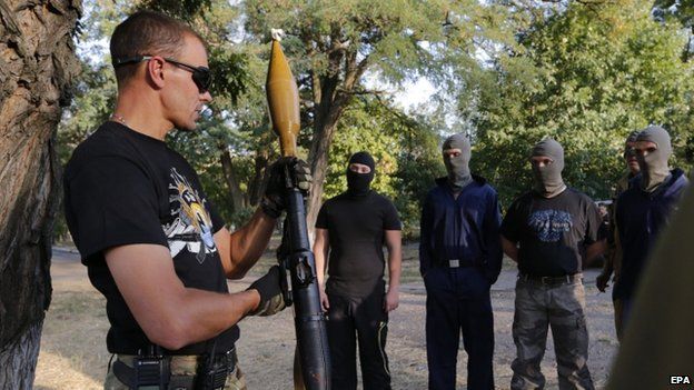 Ukraine's Azov battalion trains volunteers in Mariupol