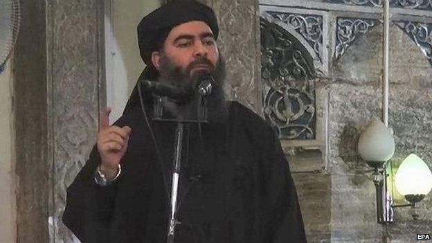 The caliph of the self-proclaimed Islamic State, Abu Bakr al-Baghdadi