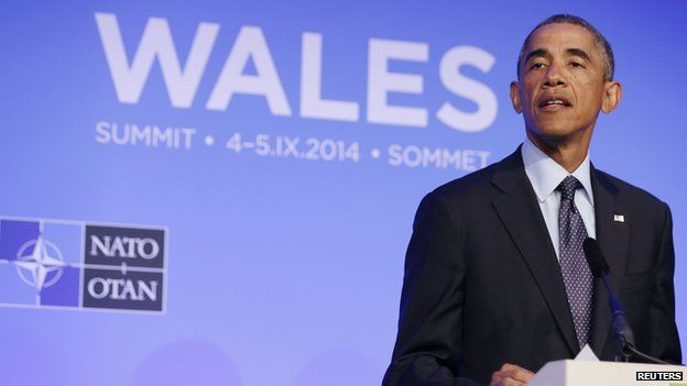US President Barack Obama closes Nato Summitt in Newport, 2014