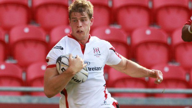 Andrew Trimble scores against Scarlets for Ulster